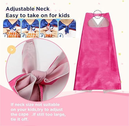Anime Dog Patrol Kids Cosplay Costume Cape with Eye Mask Halloween Marshall Chase Skye Zuma Rubble Rocky Children's Dress-Up
