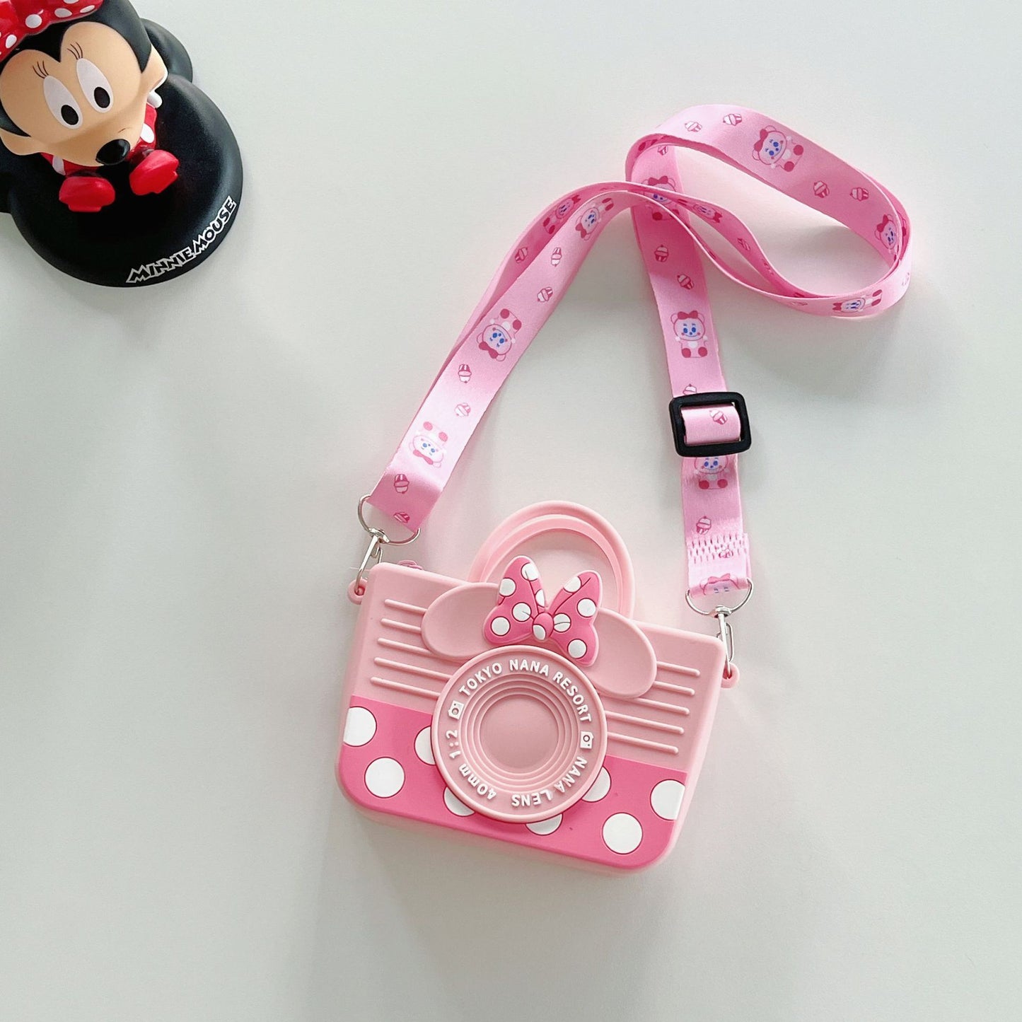 Disney Shoulder Bag Mickey Mouse Cartoon Anime Minnie Mickey Silicone Pocket Pack Crossbody Coin Bag Children's Backpack Gifts