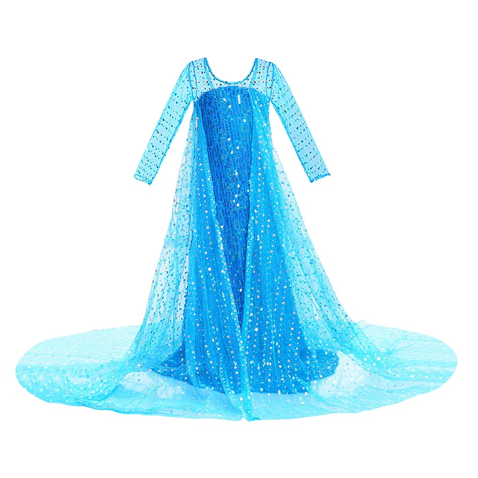 Halloween Festival Celebrations Elsa Multiple Styles and Occasions Cosplay Dress Sequin Decoration Elegant Charming Evening Gown