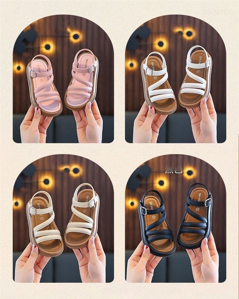 Breathable Lightweight Girls Sandals Summer Casual Children Sandal Girl Baby Flat Shoes Fashion Casual Non Slip Kids Beach Shoes