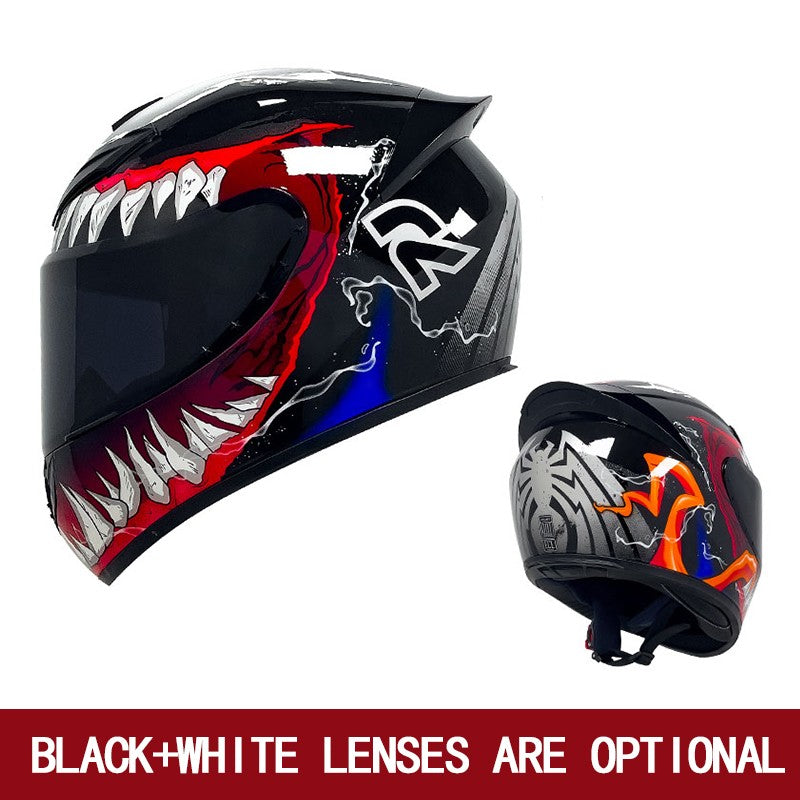 Capacete de motocicleta de inverno masculino e feminino quatro estações universal motocicleta capacete completo motocicleta retrô de cruzeiro bolinhas