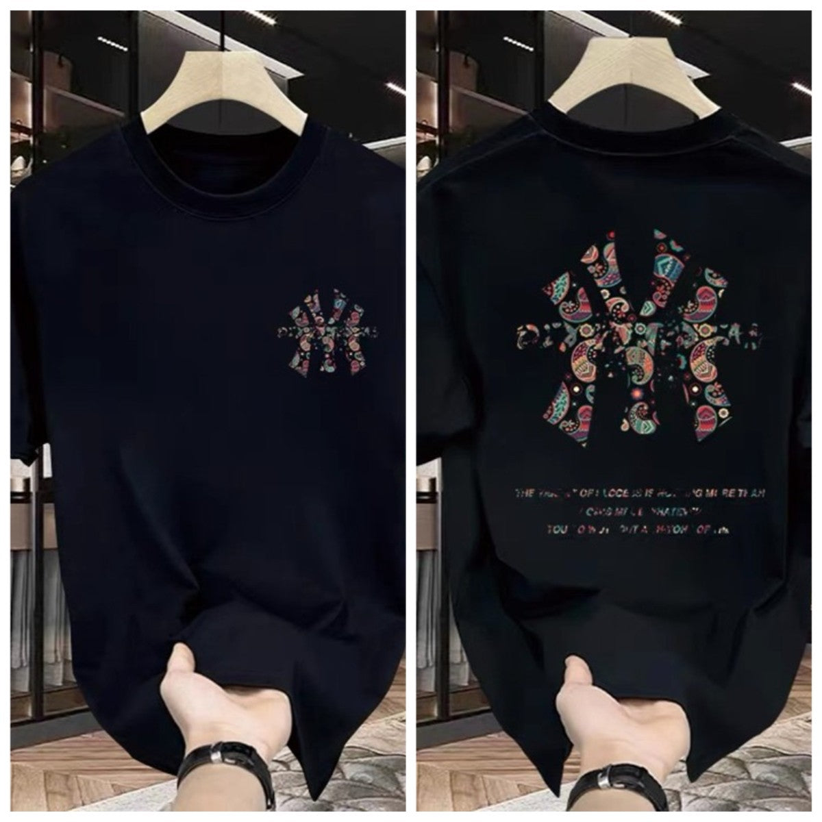 Summer 2025 Half-sleeved Pure Cotton T-shirt New Popular Casual High-end Men's Short-sleeved T-shirt Loose and Versatile Top