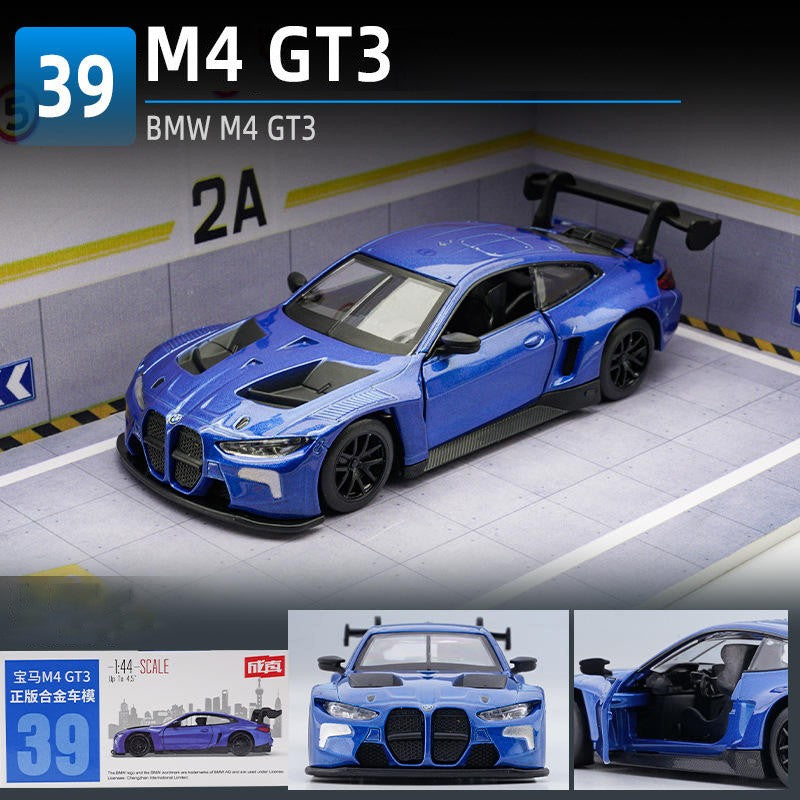 1:44 BMW M4 GT3 BMW M6 Supercar Carro de Liga Leve Veículos de Brinquedo Carro Modelo Miniatura Carro Modelo em Escala Para Crianças
