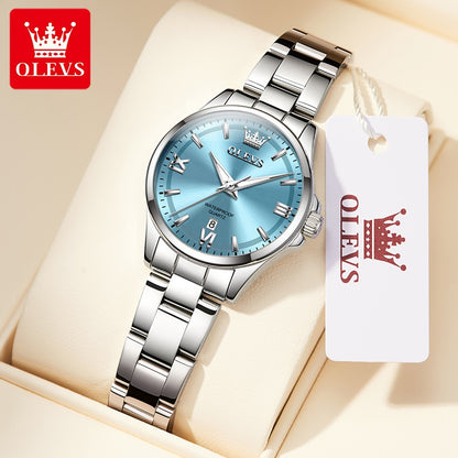 OLEVS 3668 Women Watch Luxury Original Quartz Watch Sword Needle Fashion Roman Automatic Date Calendar Window Women Watch