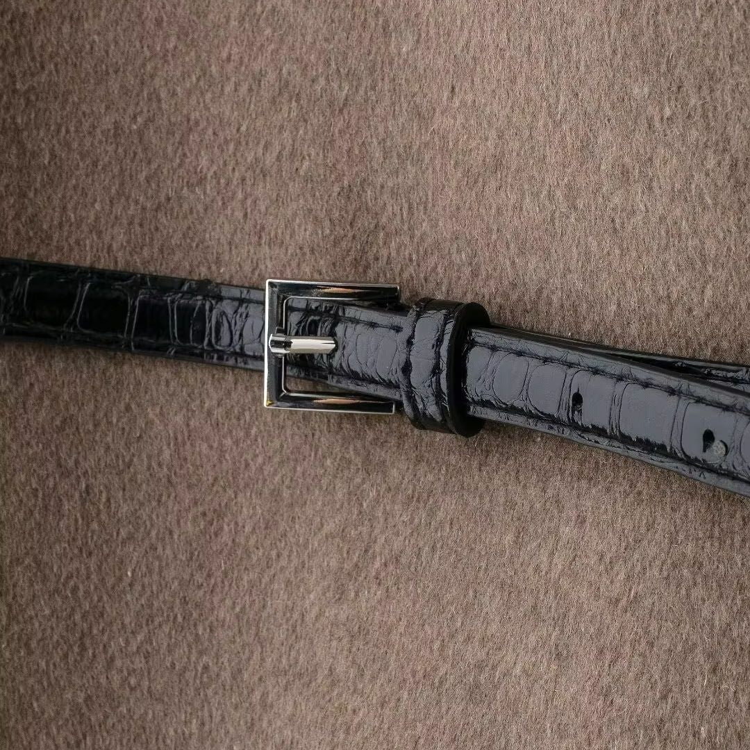 Women's Outerwear 2024 New Fashion With Belt Soft Top Elegant Chic Autumn/Winter Coat