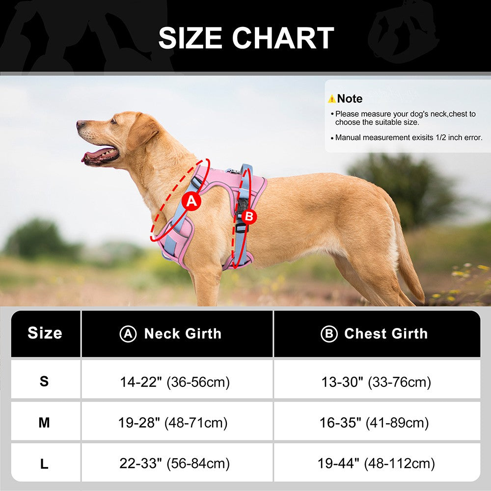 Colete para Cães com Arnês Respirável em Malha, Colete Refletivo de Nylon para Cães, Colete Durável para Treinamento de Animais de Estimação, Ajustável para Cães Pequenos, Médios e Grandes