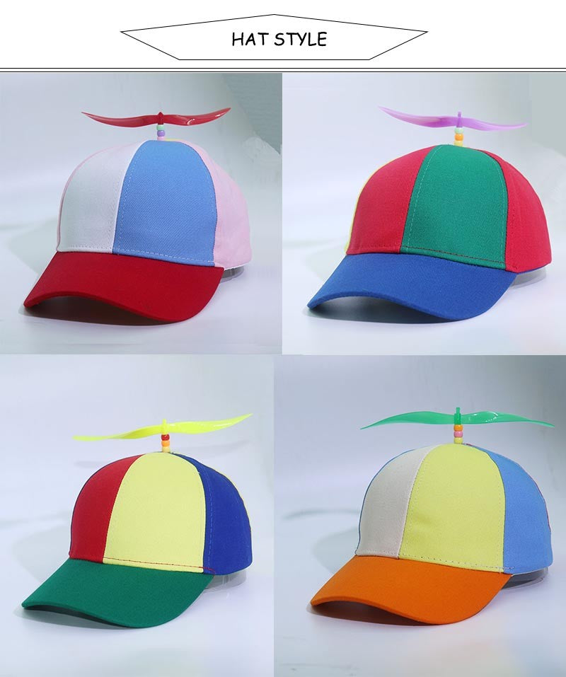 Funny Snapback Hat Helicopter Propeller Adventure Dad Hat Rainbow Bamboo Dragonfly Baseball Cap For Adult Kids Boys Girls