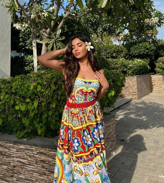 2024 Vintage Pattern Printed One Piece Swimsuit Swimwear Bikini Set Women Beachwear Clearance Wholesale