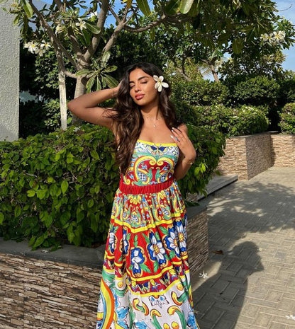 2024 Vintage Pattern Printed One Piece Swimsuit Swimwear Bikini Set Women Beachwear Clearance Wholesale