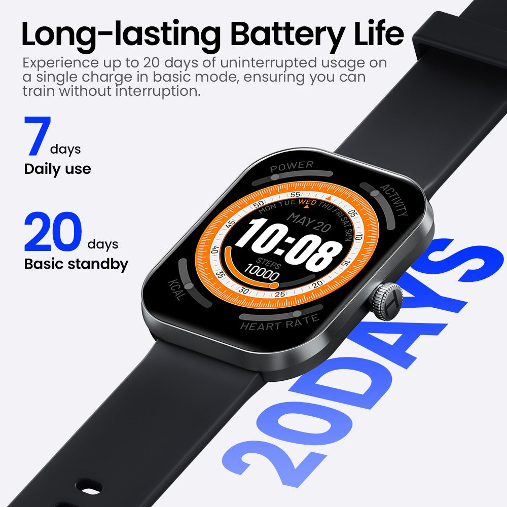 Smartwatch HAYLOU Watch S6 Tela HD de 2,01" Smartwatch Chamadas de Voz Bluetooth Monitoramento Fitness à Prova D'Água IP68