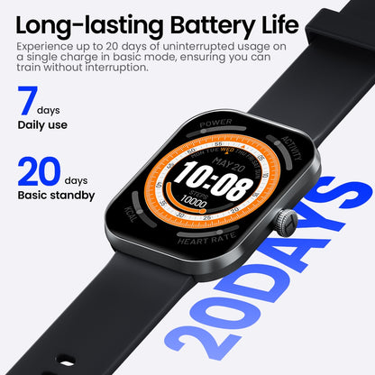Smartwatch HAYLOU Watch S6 Tela HD de 2,01" Smartwatch Chamadas de Voz Bluetooth Monitoramento Fitness à Prova D'Água IP68