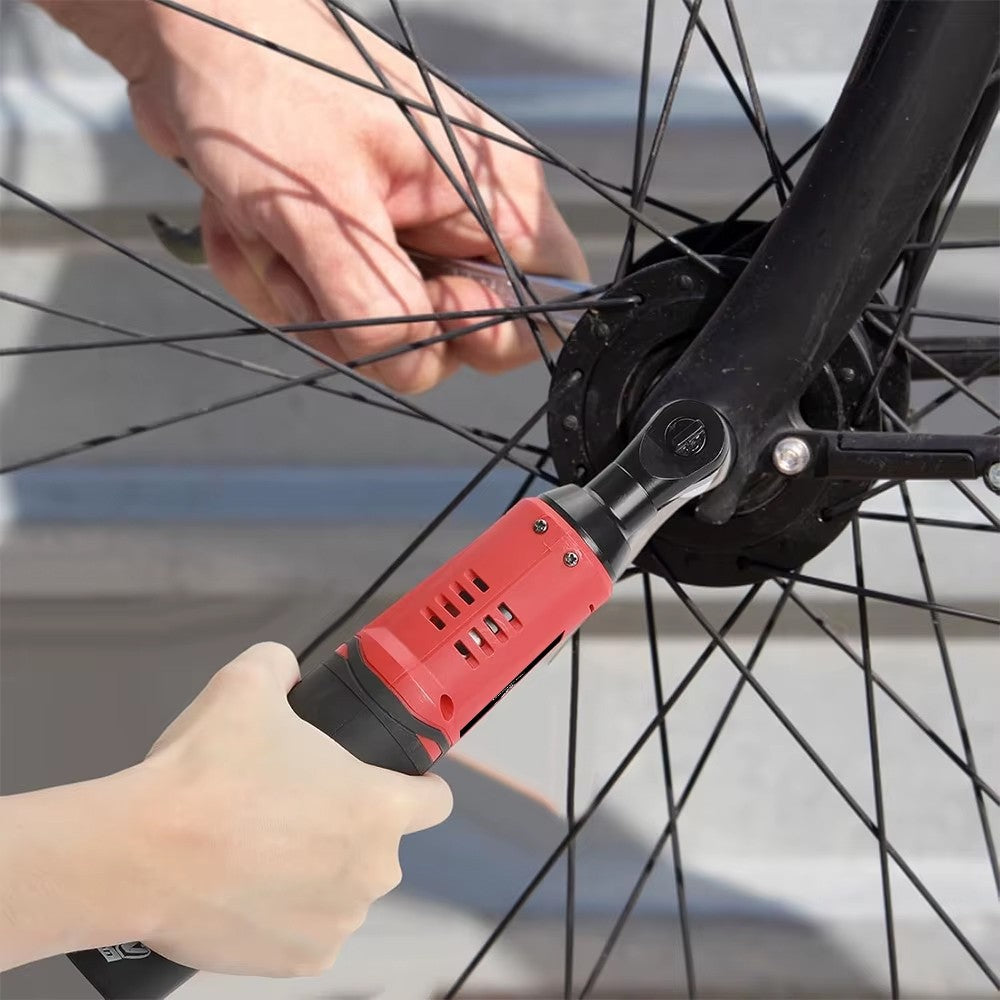 Chave Elétrica Sem Fio 12V, Chave de Catraca 3/8 Polegadas, Ferramenta de Reparo Automotivo para Remover Parafusos e Porcas, Chave de Ângulo Reto