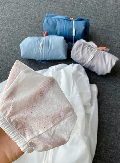 Adults Ultrathin Ultralight Clear Quick Dry Sun-Protective Breathable Camping Running Cycling Beach Jacket Skin Coat Windbreaker