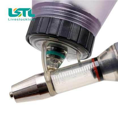 Seringa Veterinária Automática Contínua 2ml/5ml Injeção Animal Ajustável para Vacina para gado Suínos Bovinos Ovinos