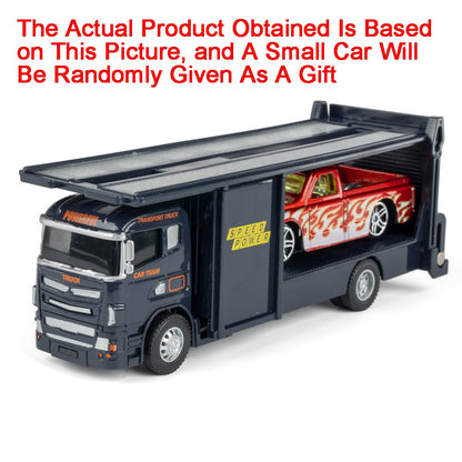 Caminhão de Contêineres em Miniatura Escala 1:64 Carrinhos de Brinquedo de Metal Diecast Reboque com Fricção Veículos de Transporte para Presentes Infantis