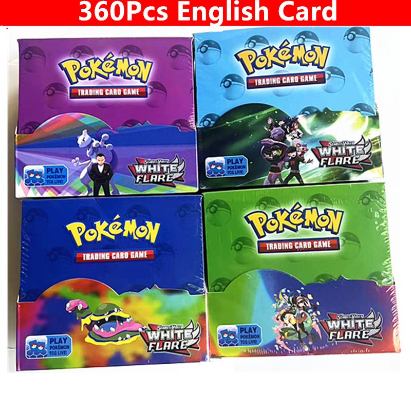 360 Cartas Pokémon em Inglês, Espanhol, Francês - Evoluções Prismáticas, Faíscas Efervescentes, Escarlate e Violeta 151, Booster Pokémon, Cartas de Batalha