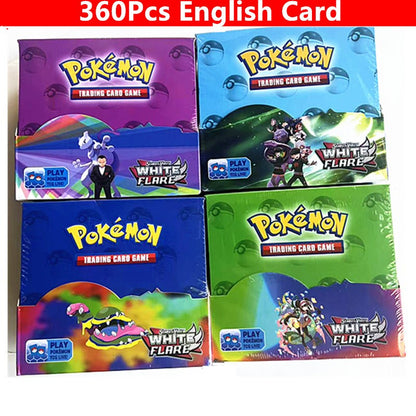 360 Cartas Pokémon em Inglês, Espanhol, Francês - Evoluções Prismáticas, Faíscas Efervescentes, Escarlate e Violeta 151, Booster Pokémon, Cartas de Batalha