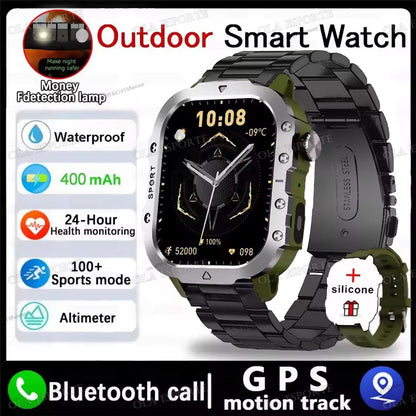 2025 New SmartWatch Men For Women Militray Outdoor GPS Track Sport Watches Heart Rate Sleep Waterproof Smart Watch IOS Android