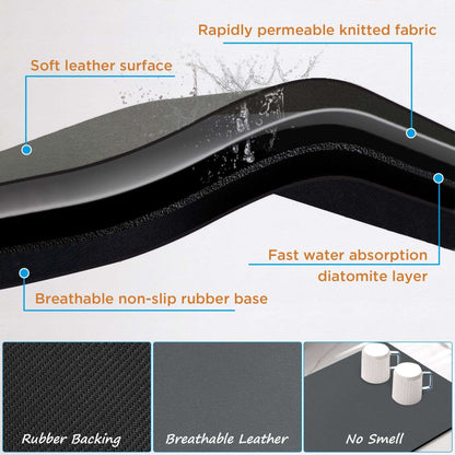 Super Absorbent Kitchen Floor Mat Long Diatomite Kitchen Rug Soft Washable Carpets Anti Slip Bathroom Entrance Doormat ????