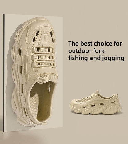 Summer Men's Super Light Sandals Waterproof Sneakers Slip On EVA Thick Sole Slides Fishing Driving Outdoor Jogging Flat Shoes