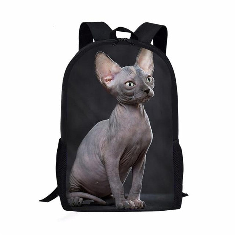 Trendy Popular Cat Notebook Backpacks pupil School Bags 3D Print Oxford Waterproof Boys/Girls Laptop Backpacks