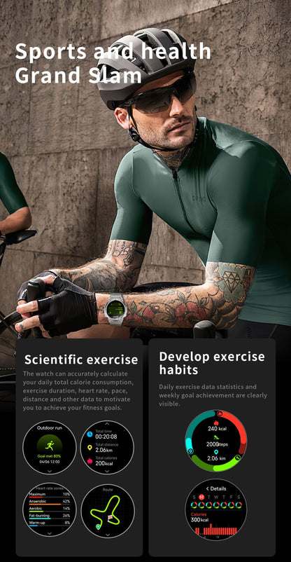 Novo T-Rex 3 GPS Smart Watch AMOLED de 1,43" à prova d'água 10ATM GNSS de banda dupla integrado Bússola Militar Esportivo Smartwatch Pulseira Masculina