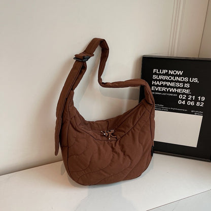 New Commuting Crossbody Bags for Women Fashion Texture and Simple Hobo Shoulder Bag Large Capacity Versatile Bags for Travel