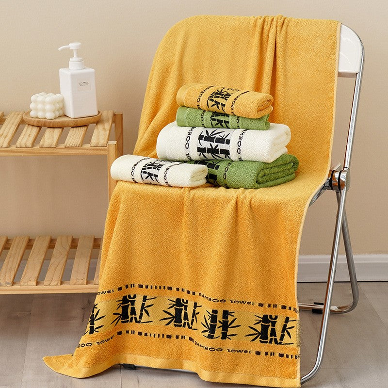 1/5/10pcs Bamboo Fiber Hand Bathroom Towels Natural Cool Embroidery Soft Quick-drying Hand Bath Towels For Bathroom Gym Shower