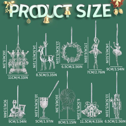 Acrylic Acrylic Christmas Pendants Transparent Clear Simulation Transparent Tree Hangings Hanging Pendant Crystal