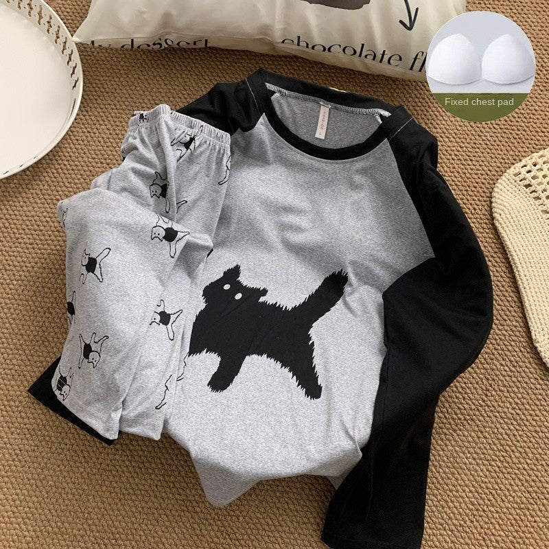 Plus Size Women's Pajamas Set Disney Cartoon Mickey Mouse Plus Size Sleepwear Cute Splice Pajama 2PC Set Nightwear Loungewear