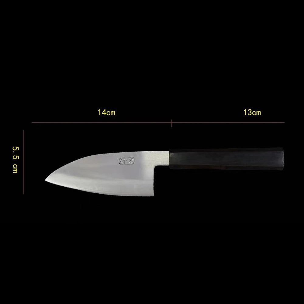 6.3 Inch Deba Knife 3-Layer BG42 Aviation Special Steel Double-edged Blade Cleaver Chopper Handmade Kitchen Knives With Cover