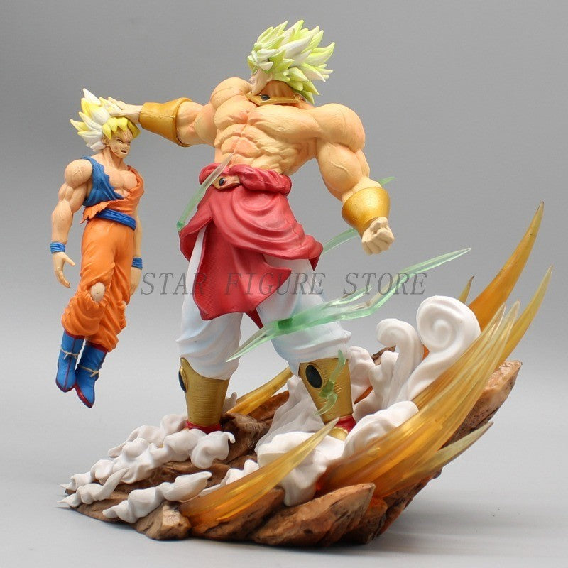 Gk Dragon Ball Boneco de Ação Broly vs Son Goku Estátua Figura PVC Coleção Enfeites Anime Broli Goku Modelo Brinquedos Presentes