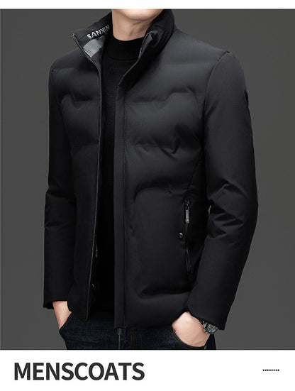 Top Grade ??????Men's Stand Collar Parka Jacket Windbreaker Coats Bubble Puffer Outerwear for Young Adults?????????????????