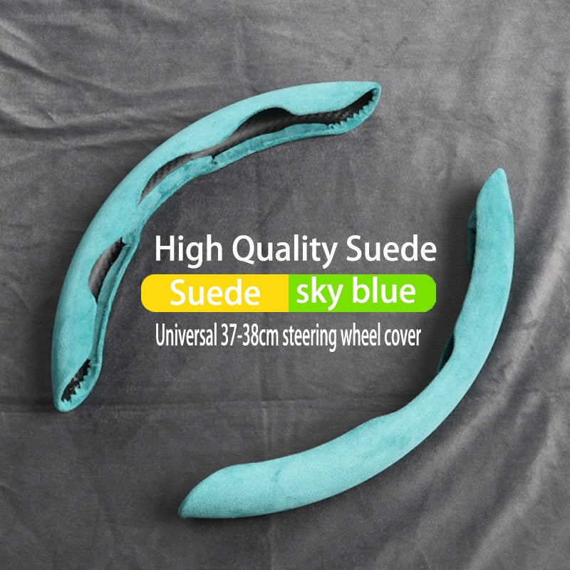 Car Suede Steering Wheel Cover Breathable For Haval H6 Jolion Dargo Chulian M6 H9 H4 H2 H3 H7 H8 F7 F7X C50 2022