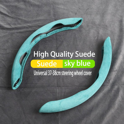 Car Suede Steering Wheel Cover Breathable For Haval H6 Jolion Dargo Chulian M6 H9 H4 H2 H3 H7 H8 F7 F7X C50 2022