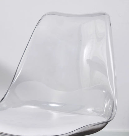 Rotating Computer Chair Dressing Transparent Plastics Elevated Move Rotating Chair Writing Desk Home Bedroom Desk Office Chair