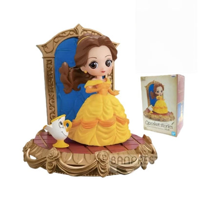 Em estoque Bandai Disney Anime Qposket Personagens Belle Story Series Bonecos de Ação Colecionáveis Brinquedos Presentes de Aniversário