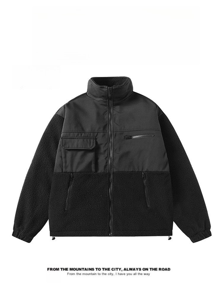 Maxbarley 2025 Winter Cotton Padded Jacket Men Brand Trendy Lambskin Cold-proof Windproof Jacket Casual Camping Ski Fleece Parka