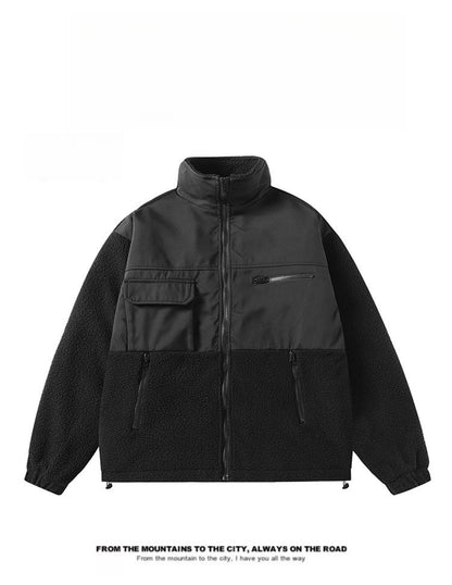 Maxbarley 2025 Winter Cotton Padded Jacket Men Brand Trendy Lambskin Cold-proof Windproof Jacket Casual Camping Ski Fleece Parka