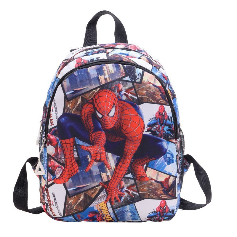 Marvel Spider-Man Kids Backpack Trendy Cartoon Boys' School Bag Fashionable Spider-Man Backpack Double Shoulder Bag for Toddlers