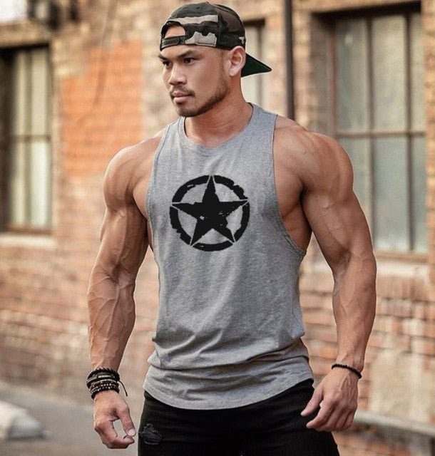 New fashion pure cotton sleeveless shirt vest men's fitness shirt men's undershi