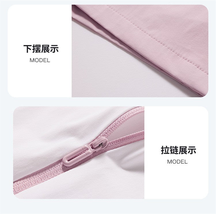 2025 new [new product upgraded skin clothing] high elastic sunscreen clothing men's and women's color contrast machine bag ice s