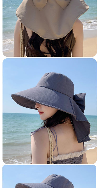 summer sun hat female sunscreen UV face protection neck protection outdoor cycling mountaineering beach large brim hat