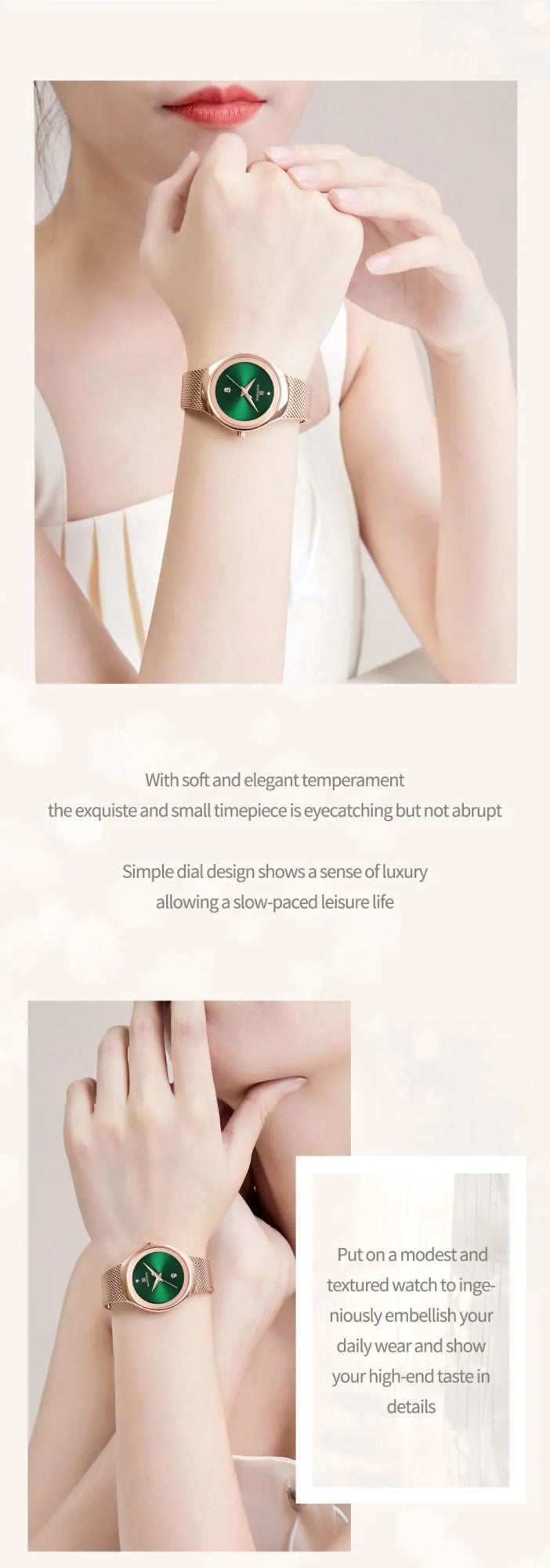 NAVIFORCE Luxury Green Analog Date Quartz Fashion Ladies Watches Mesh Steel Strap Waterproof Business Women Wristwatch Clocks