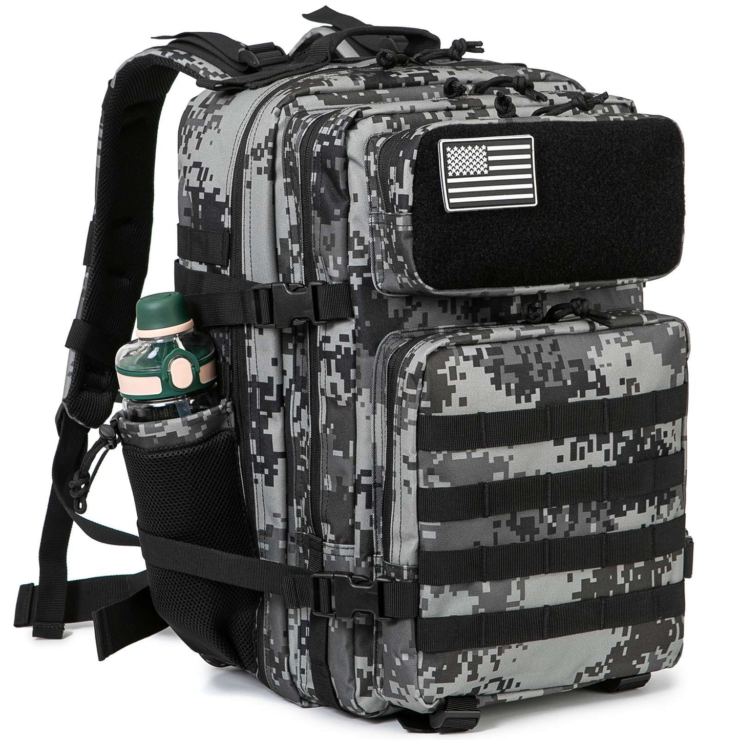 Mochila Tática 45L survival Bag Hunting MOLLE Backpack GYM Para Homens EDC Outdoor Hiking Rucksack com Suporte para Garrafa