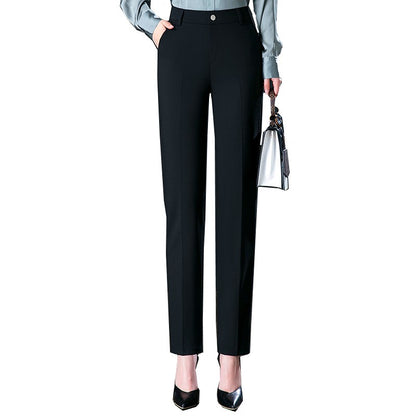 New Autumn Women's Suit Pants, Black Gray Khaki Pantalones Spring Female Slim Trousers, Asian Size 26 27 28 29 30 31 32 33