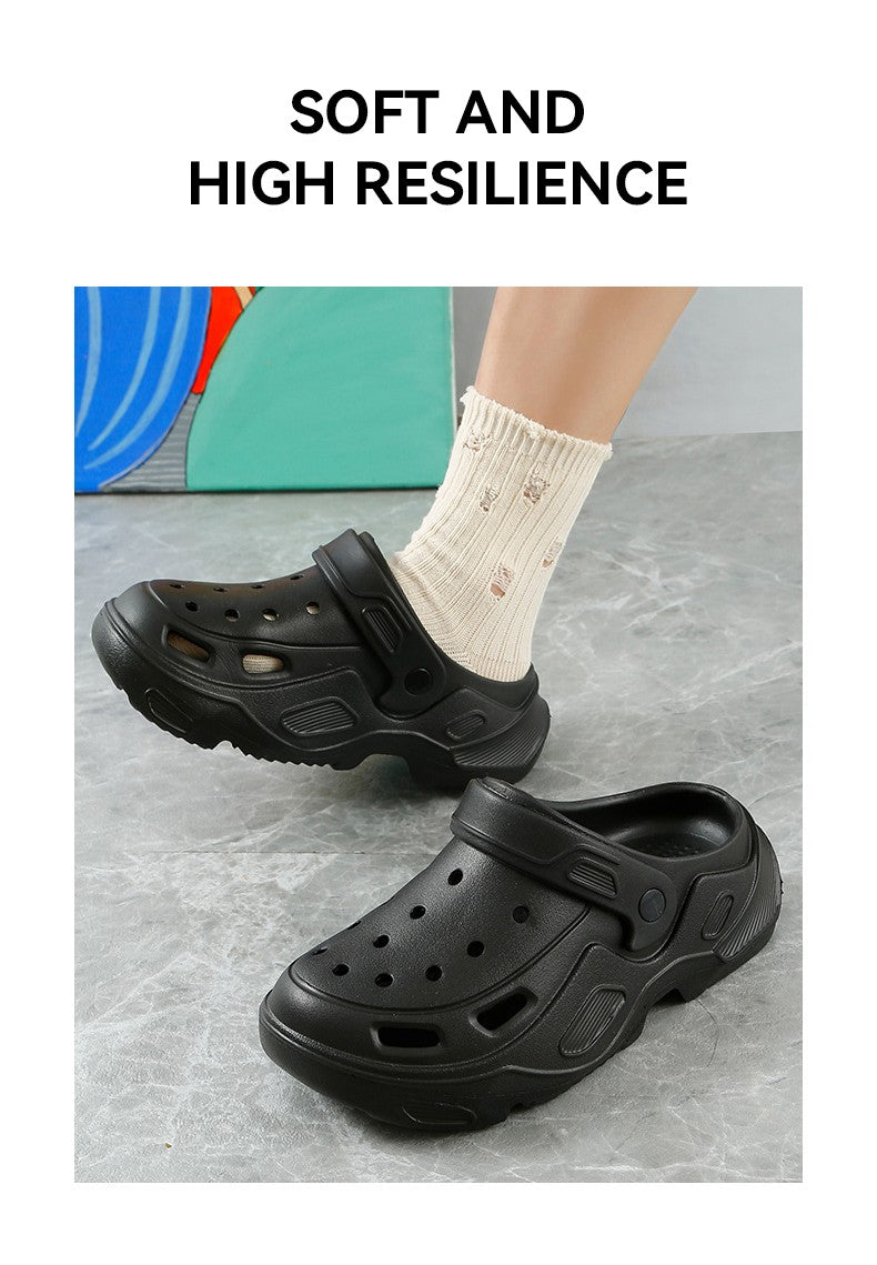 Summer Comfortable Soft Heightening Sandals For Men Platform High-heeled Outdoor Non-slip Waterproof Sandals For Women Clogs