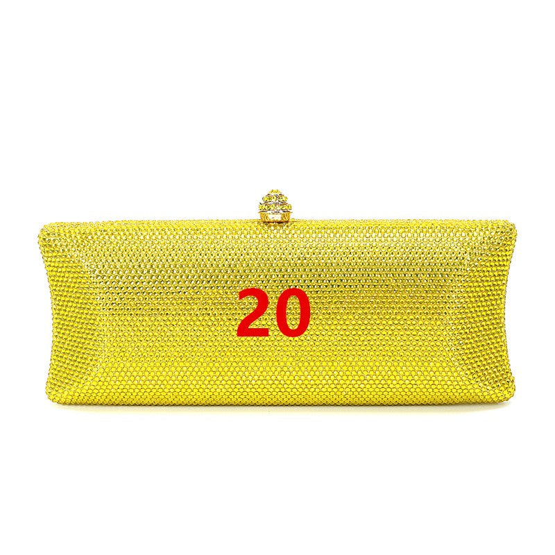 Women Brown/Black/Orange/Red/Purple Rhinestone Clutch Evening Bags Metal Minaudiere Handbag Bridal Purse Wedding Party Clutches