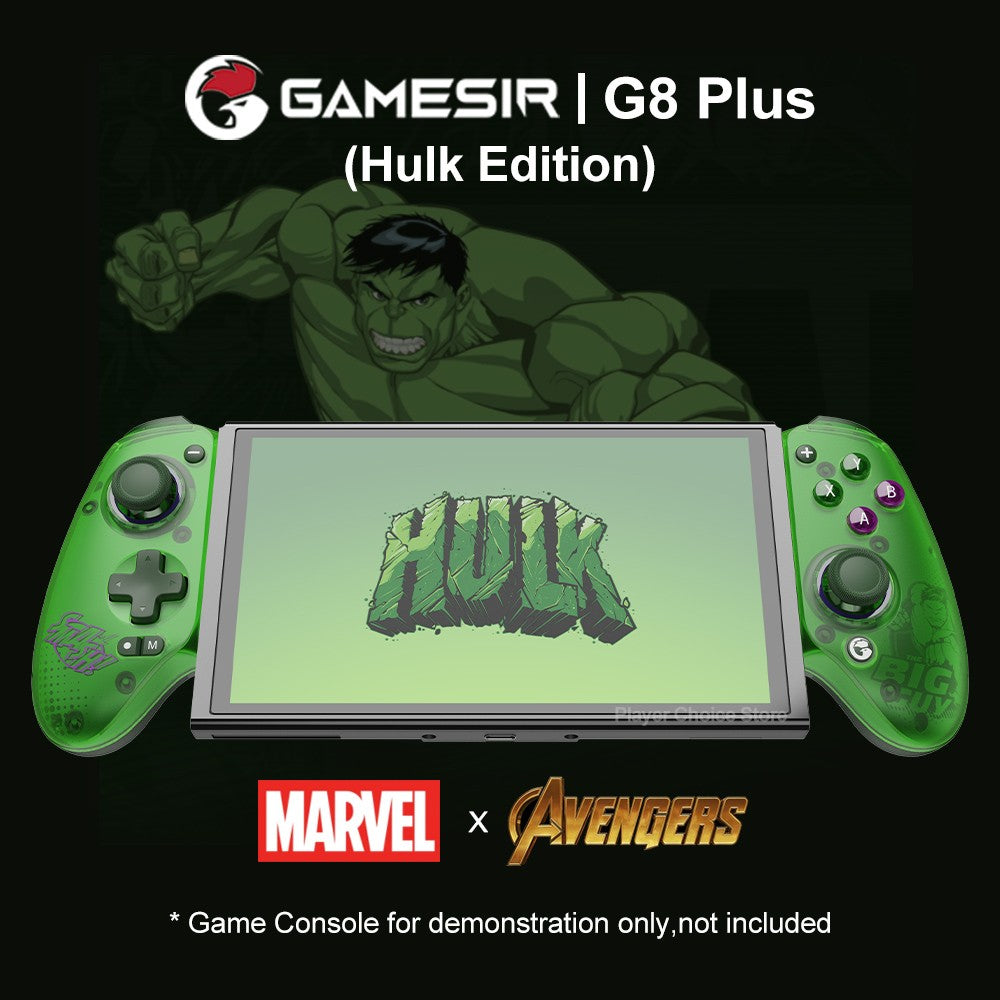 GameSir G8 Plus Hulk Edition Thanos Edition Mobile Gaming Controller for iOS Android Tablet Nintendo Switch 2/1 Steam PC Gamepad