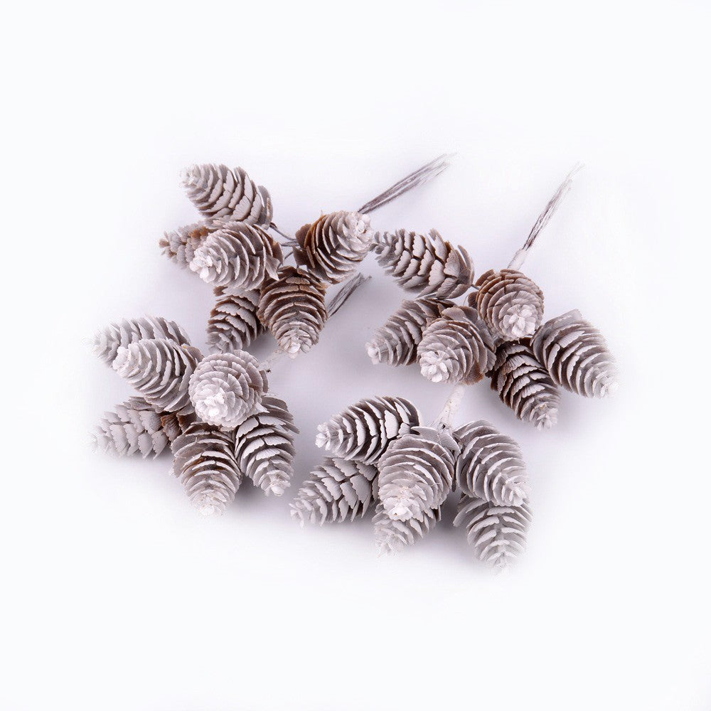 6/10 Pieces Mini Pine Cone Christmas Decoration Simulation Pine Cone Artificial Plant Home Decoration Supplies